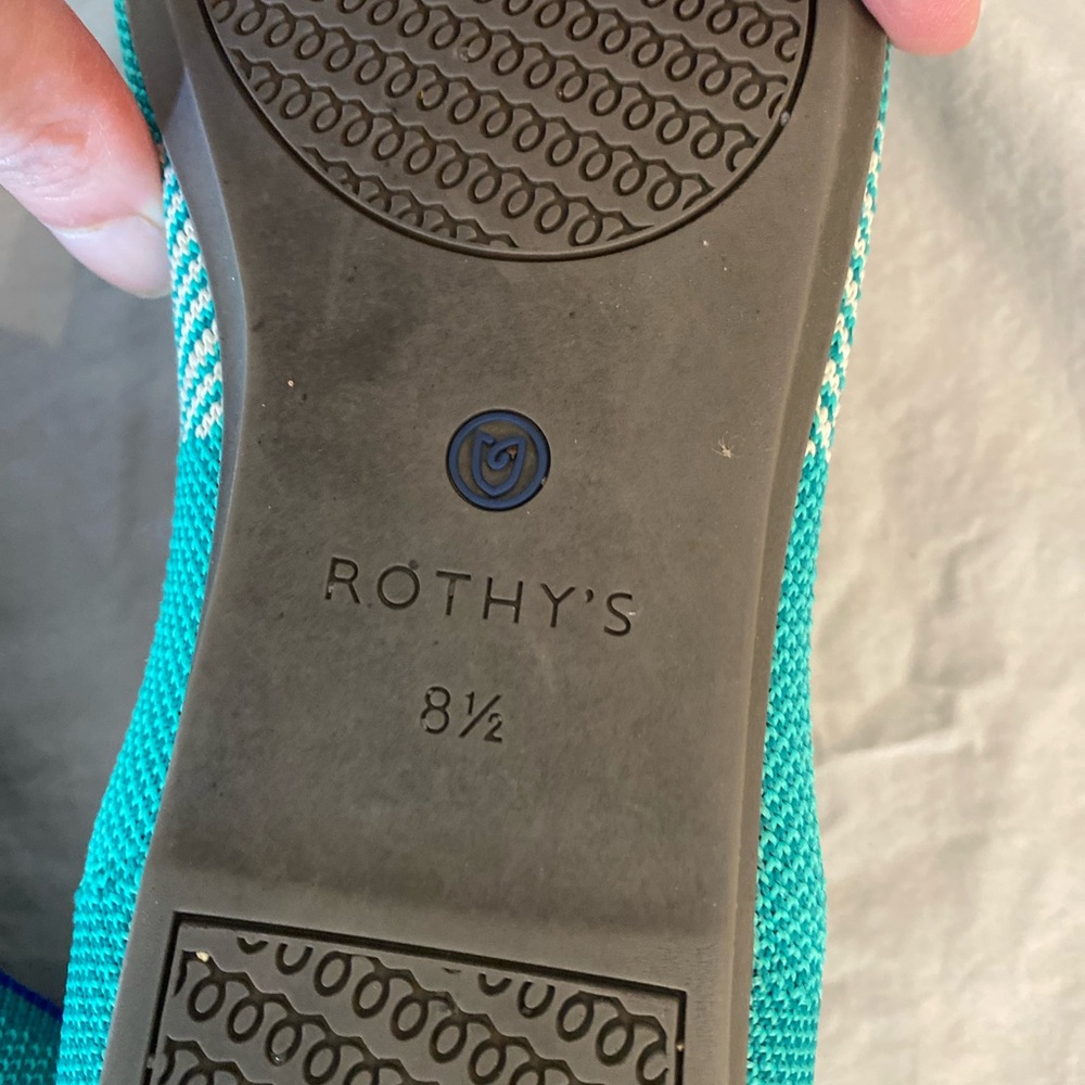 Retired Rothy’s Calypso Blue Green Turquoise Teal Flats - Picture 9 of 13